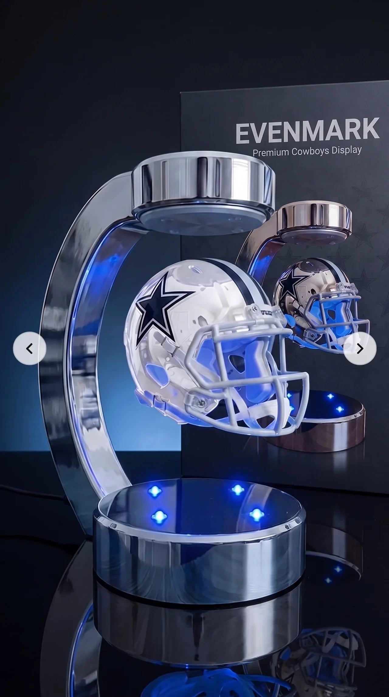 Evenmark LED Levitated NFL Helmet — Cowboys Edition
